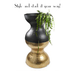 Table d'appoint en aluminium martelé