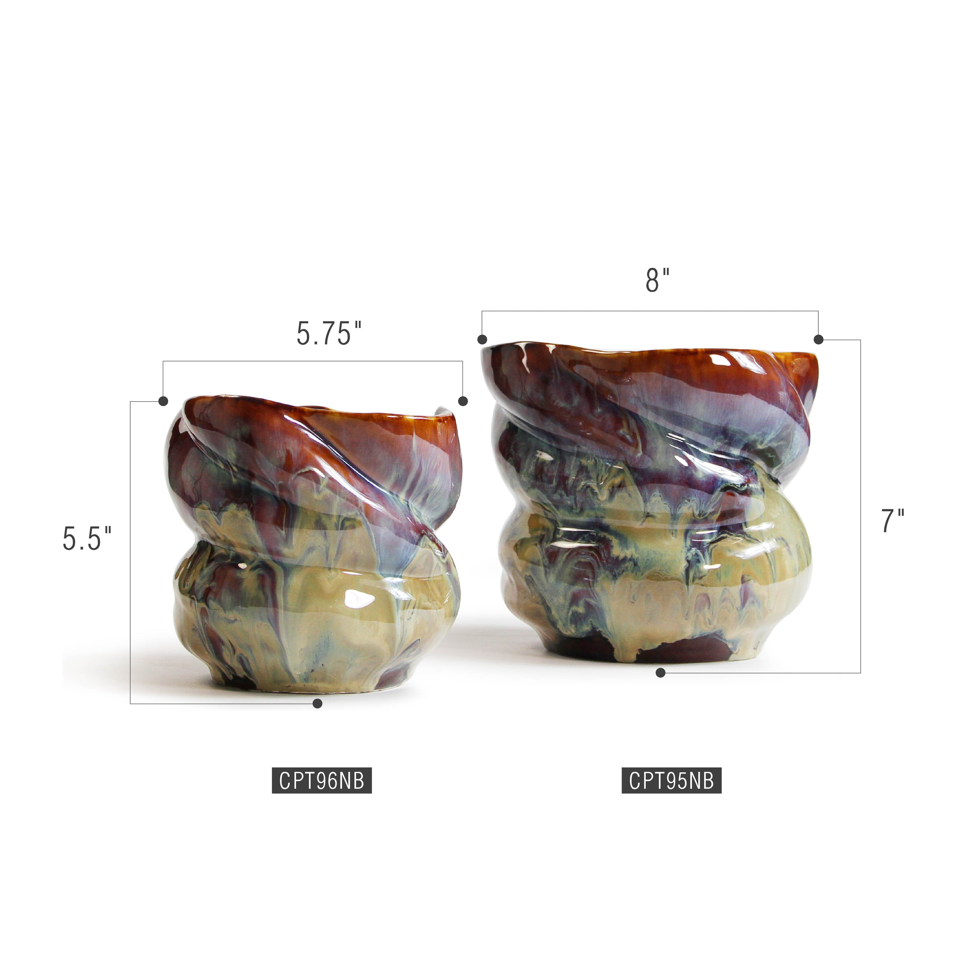 Vase en céramique lavée à la lave