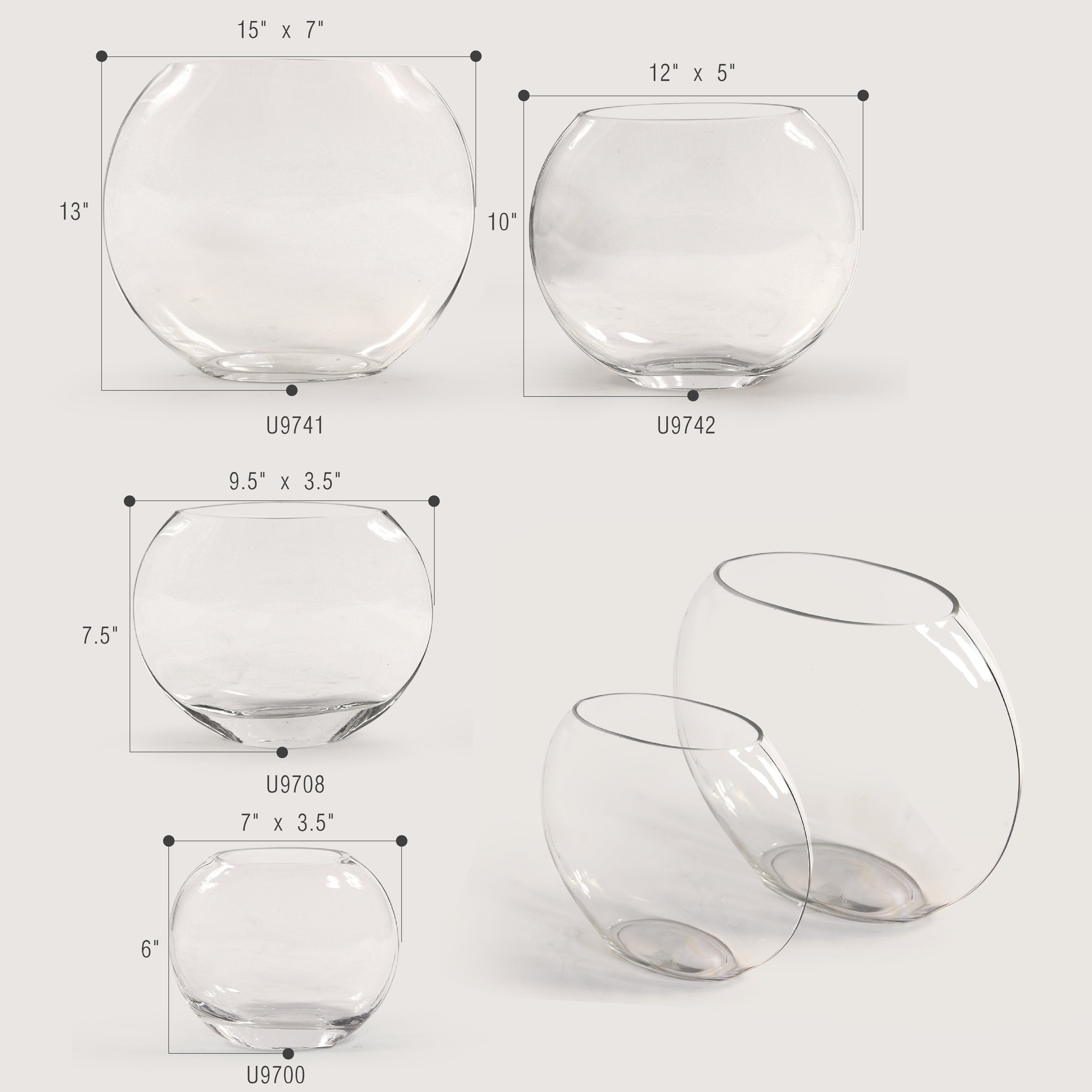 Vase en verre lunaire