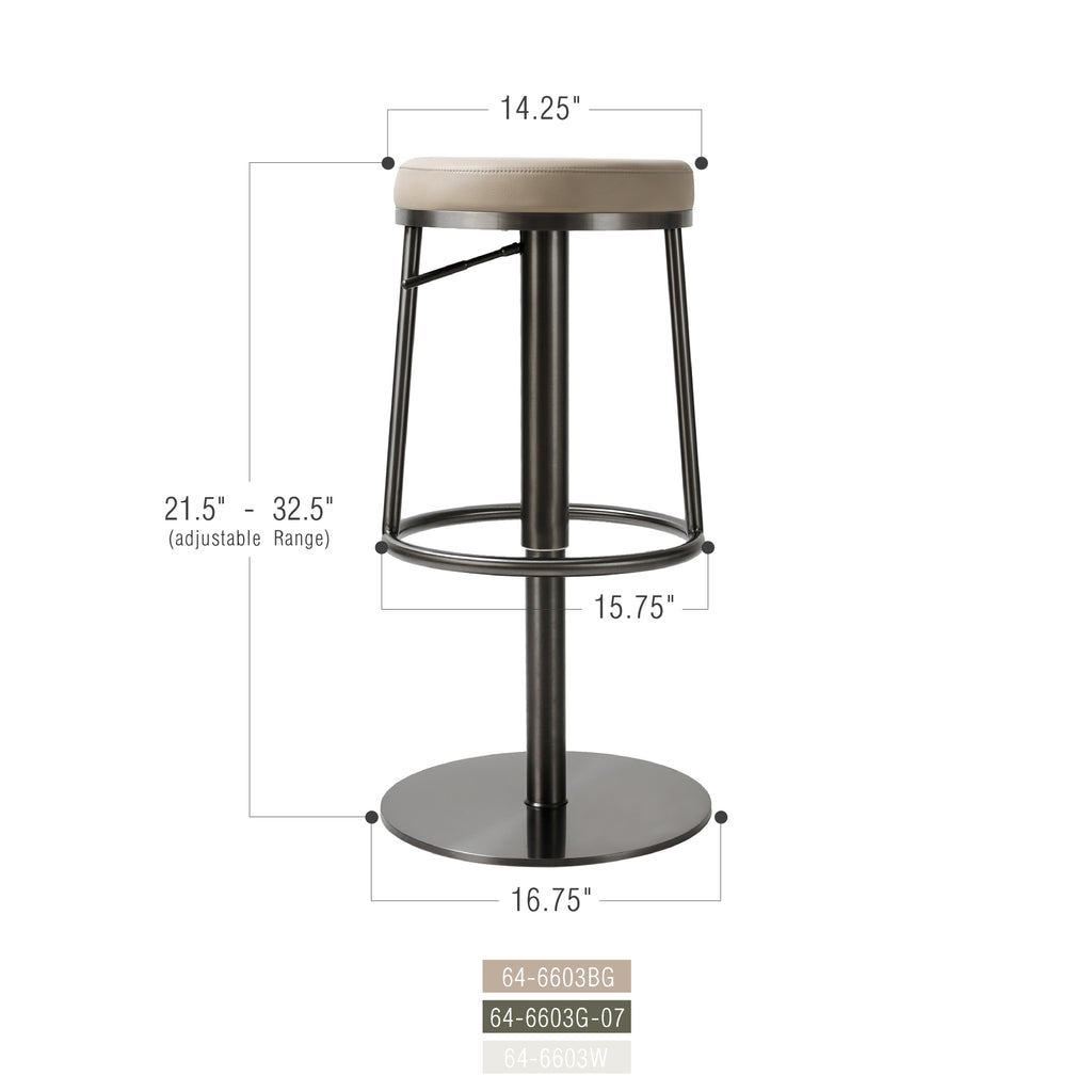 Tabouret de bar pivotant Aero avec repose-pieds intégré