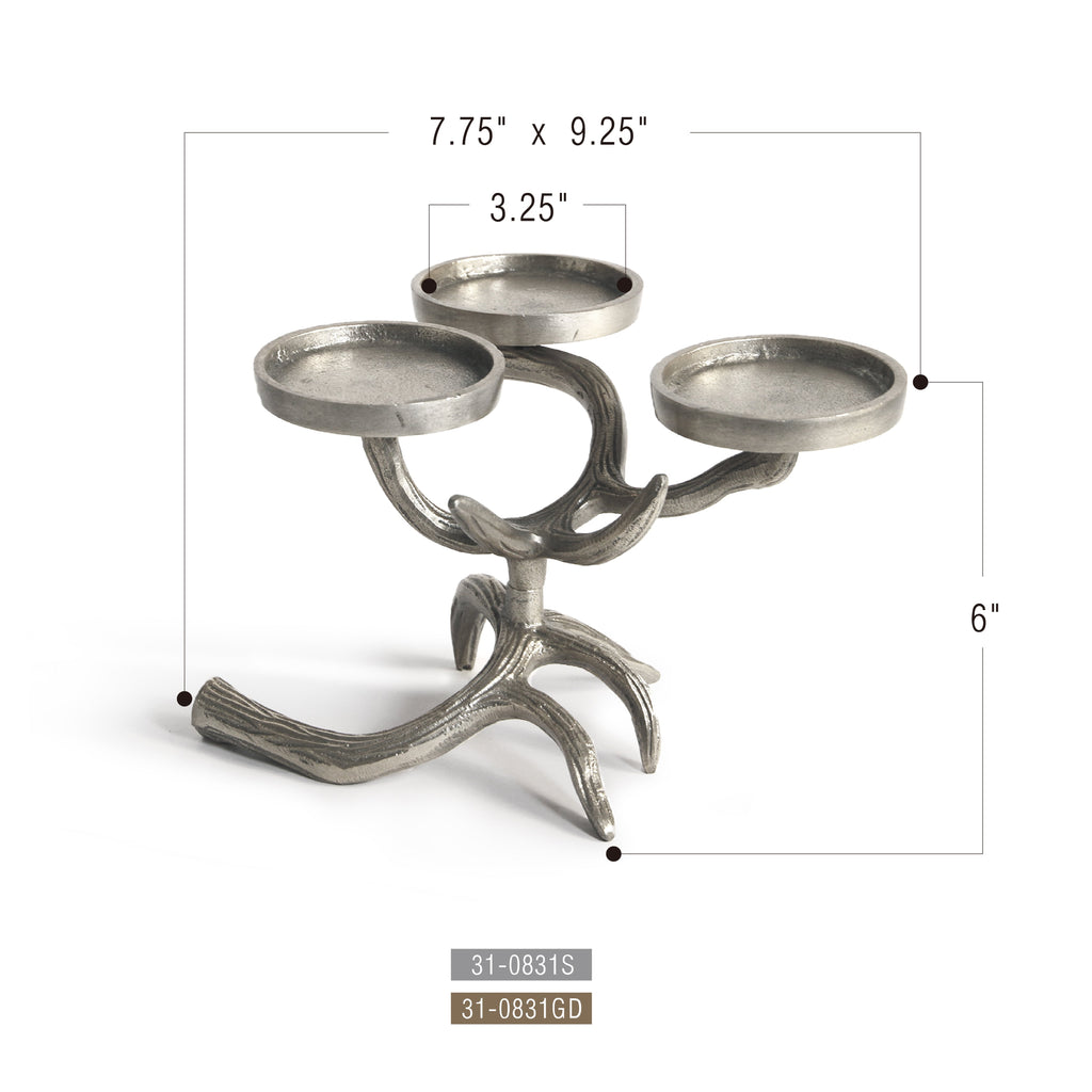 Trio de candélabres