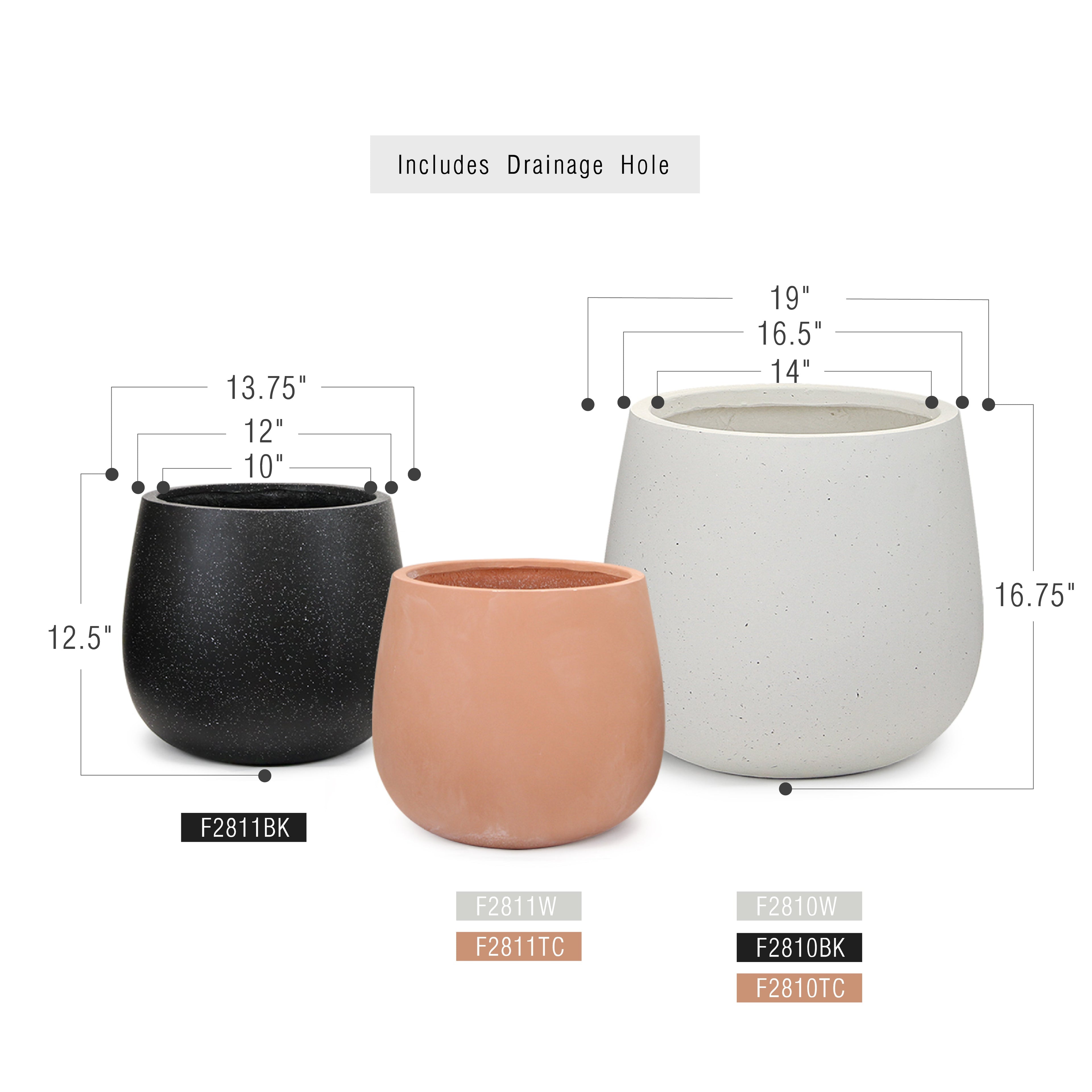 Jardinières de sol FibraLuxe