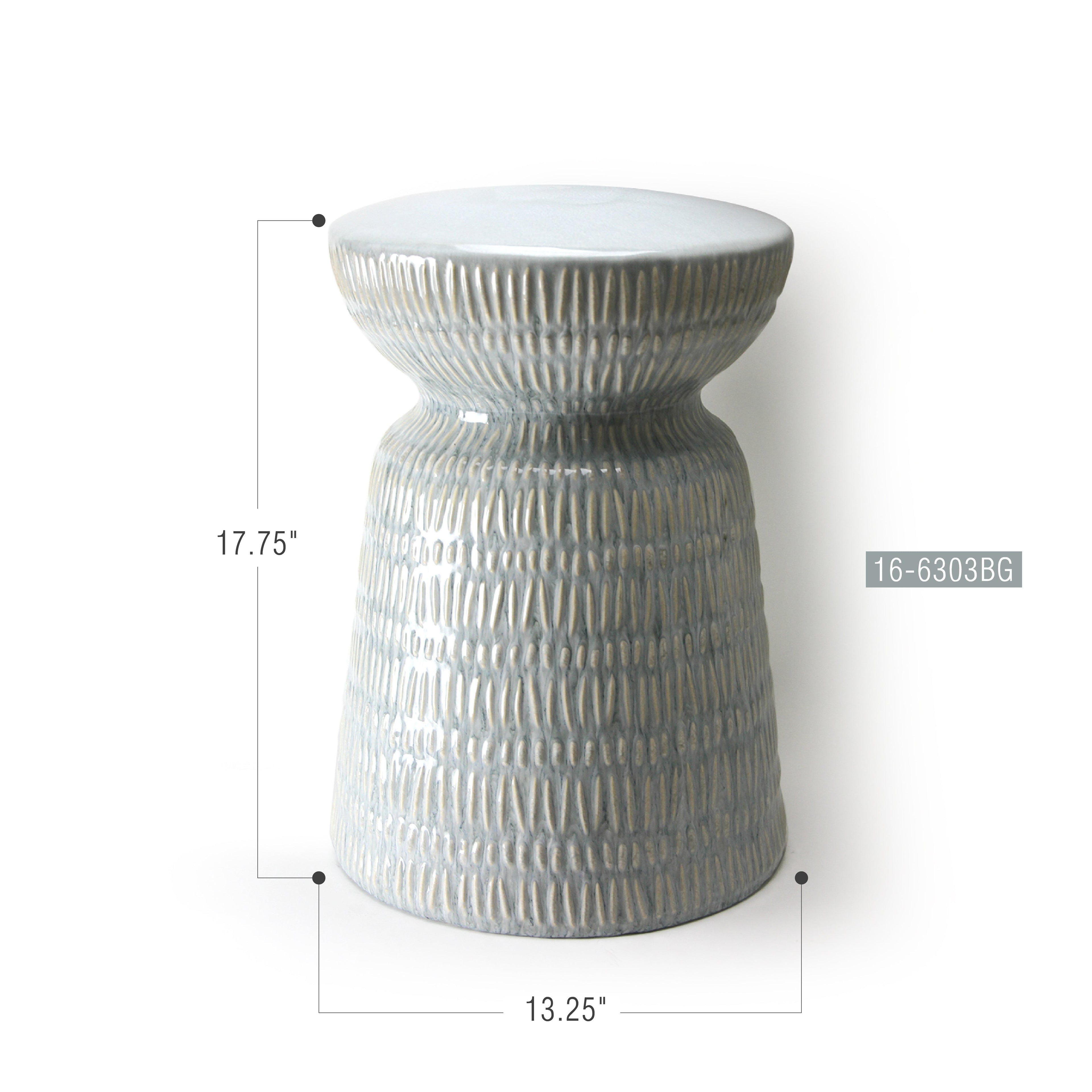 Tabouret en céramique, table d'appoint