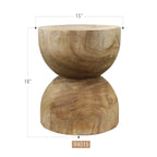 Tabouret de table d'appoint sur pied en bois naturel Evoke
