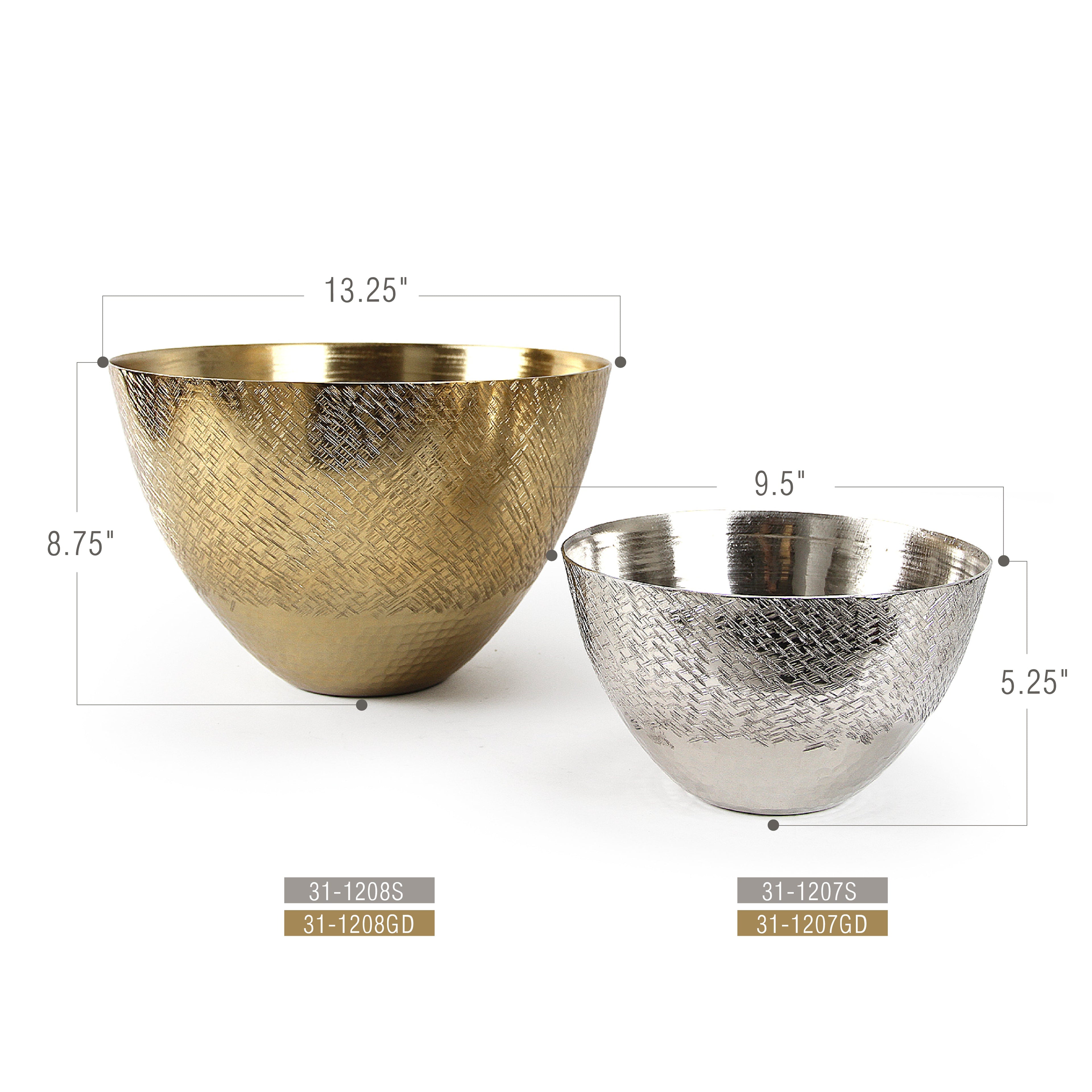 Bol en aluminium bicolore à motif croix