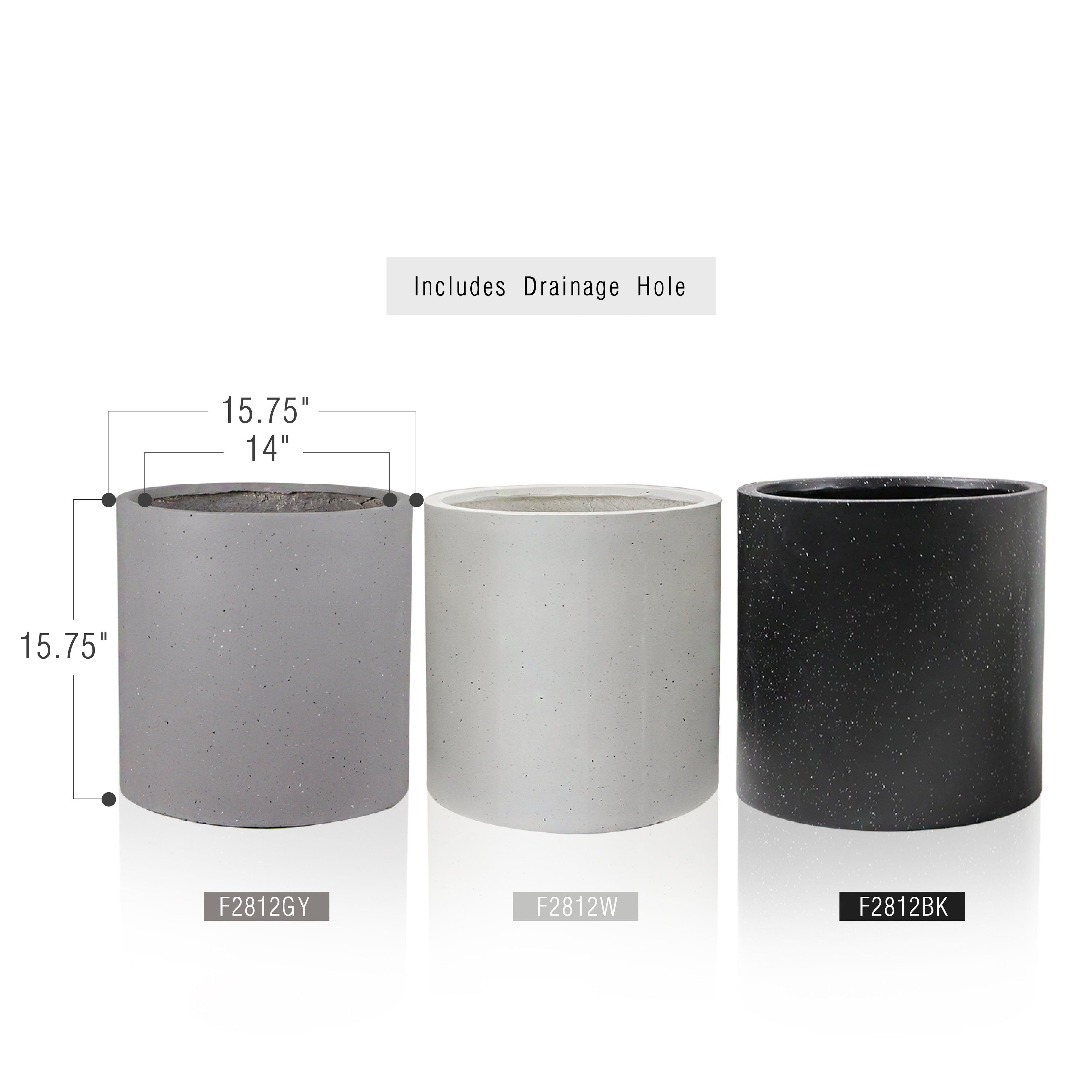 Jardinières cylindriques de sol FibraLuxe