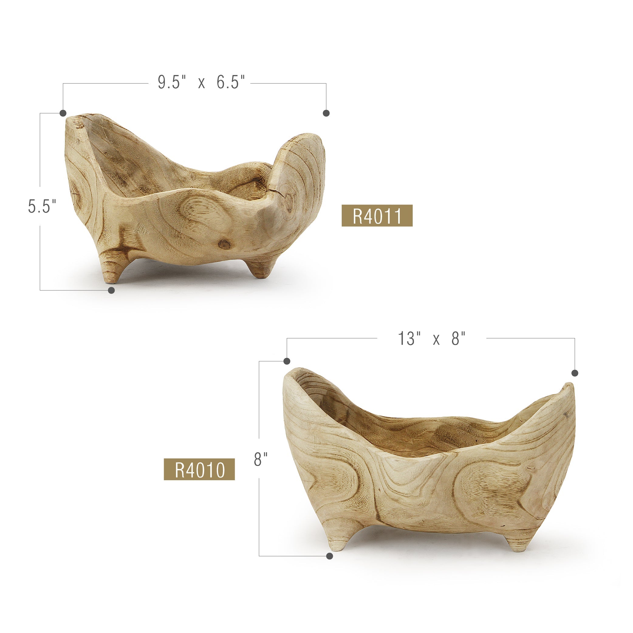 Bol décoratif en bois naturel Heritage