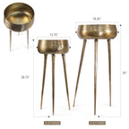 Pot de fleurs trépied haut en métal Aurea