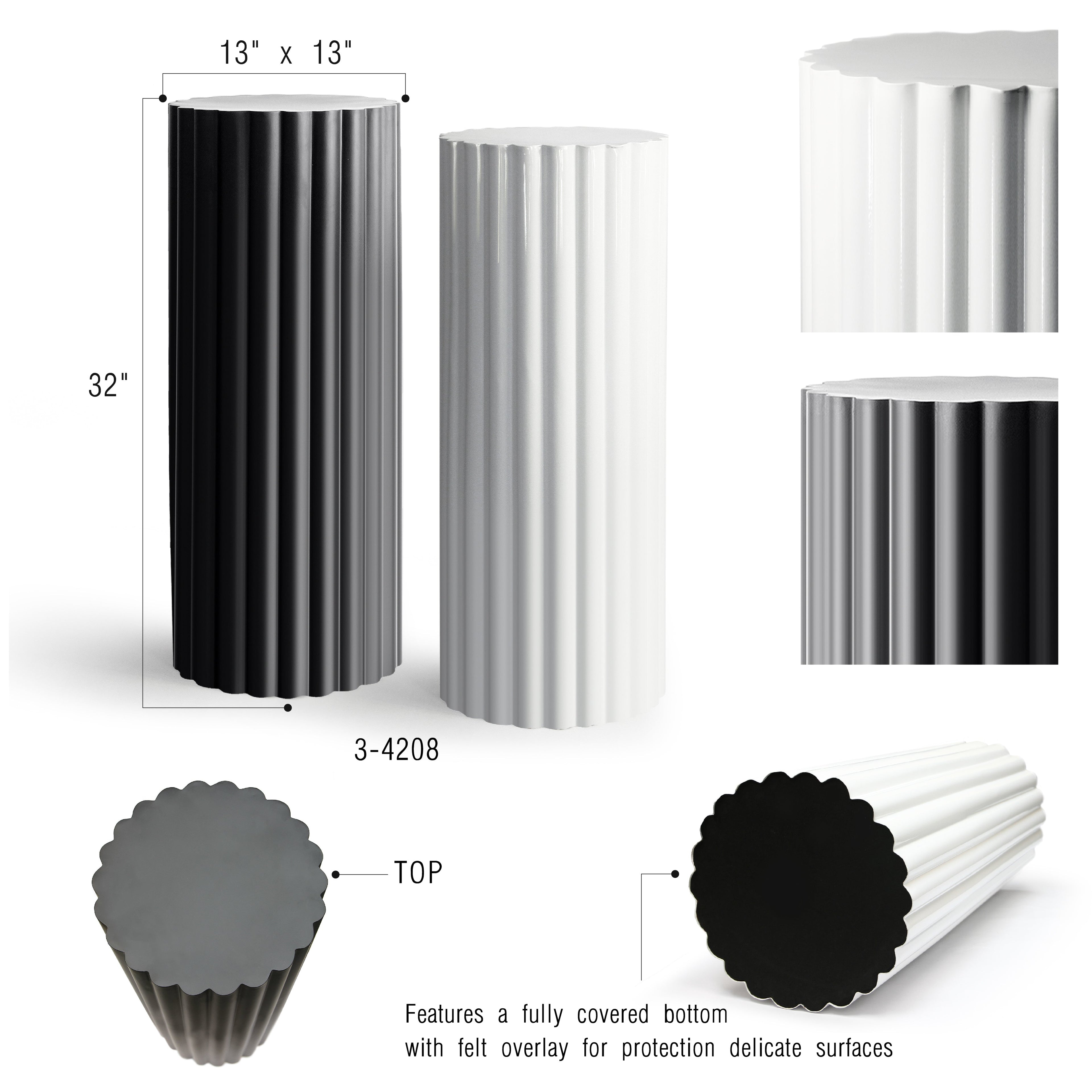 Colonne d'affichage métallique