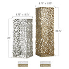 Socle d'exposition en forme de brindille métallique