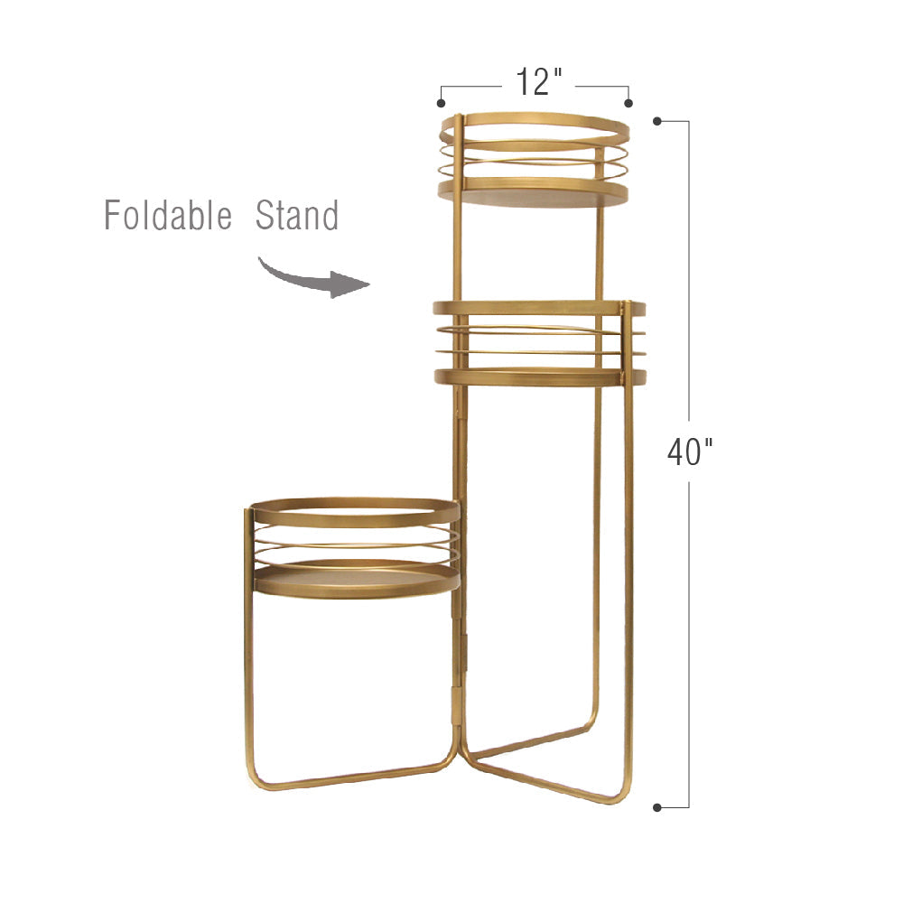 Support à plantes moderne en fer ajouré