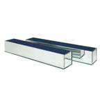 Pot de fleurs rectangulaire en verre miroir