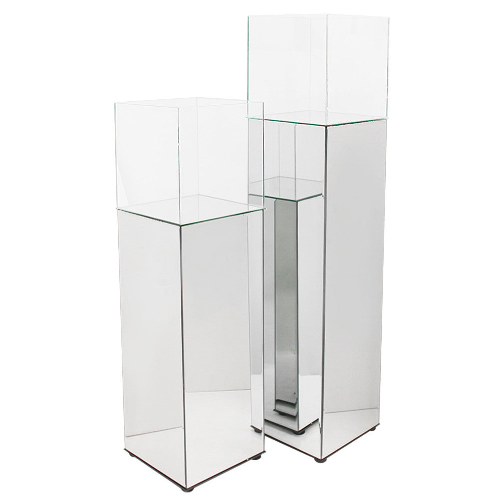 Présentoir rectangulaire pour bougies flottantes sur colonne ou sur piédestal