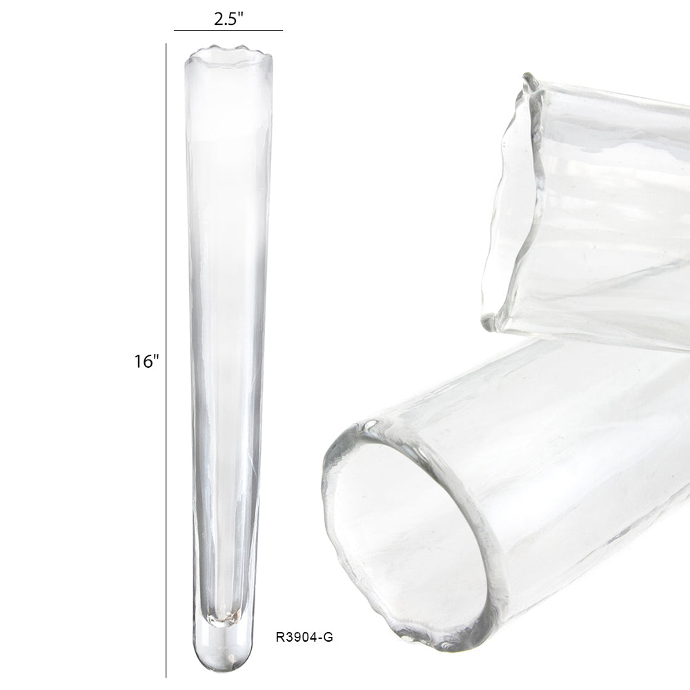 Vase à bourgeon en tube de verre (lot de 4)