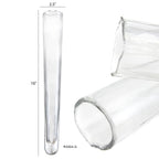 Vase à bourgeon en tube de verre (lot de 4)