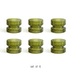 Bougeoirs en verre pour bougies piliers (lot de 6)