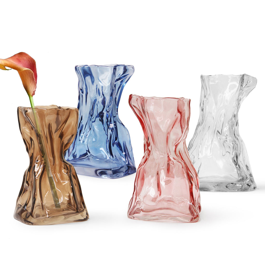 Vase en verre contemporain
