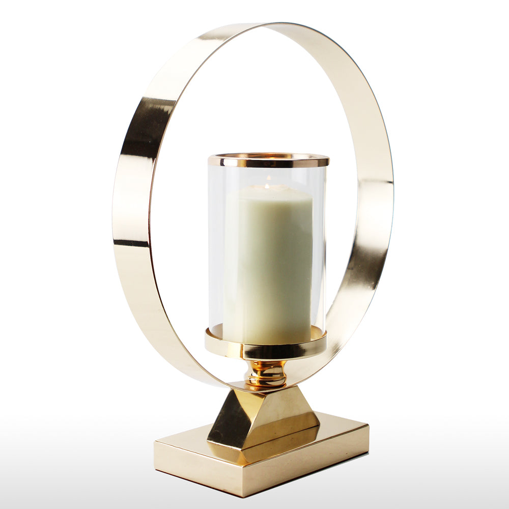 Bougeoir tempête sur support métallique