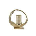 Porte-bougie halo doré