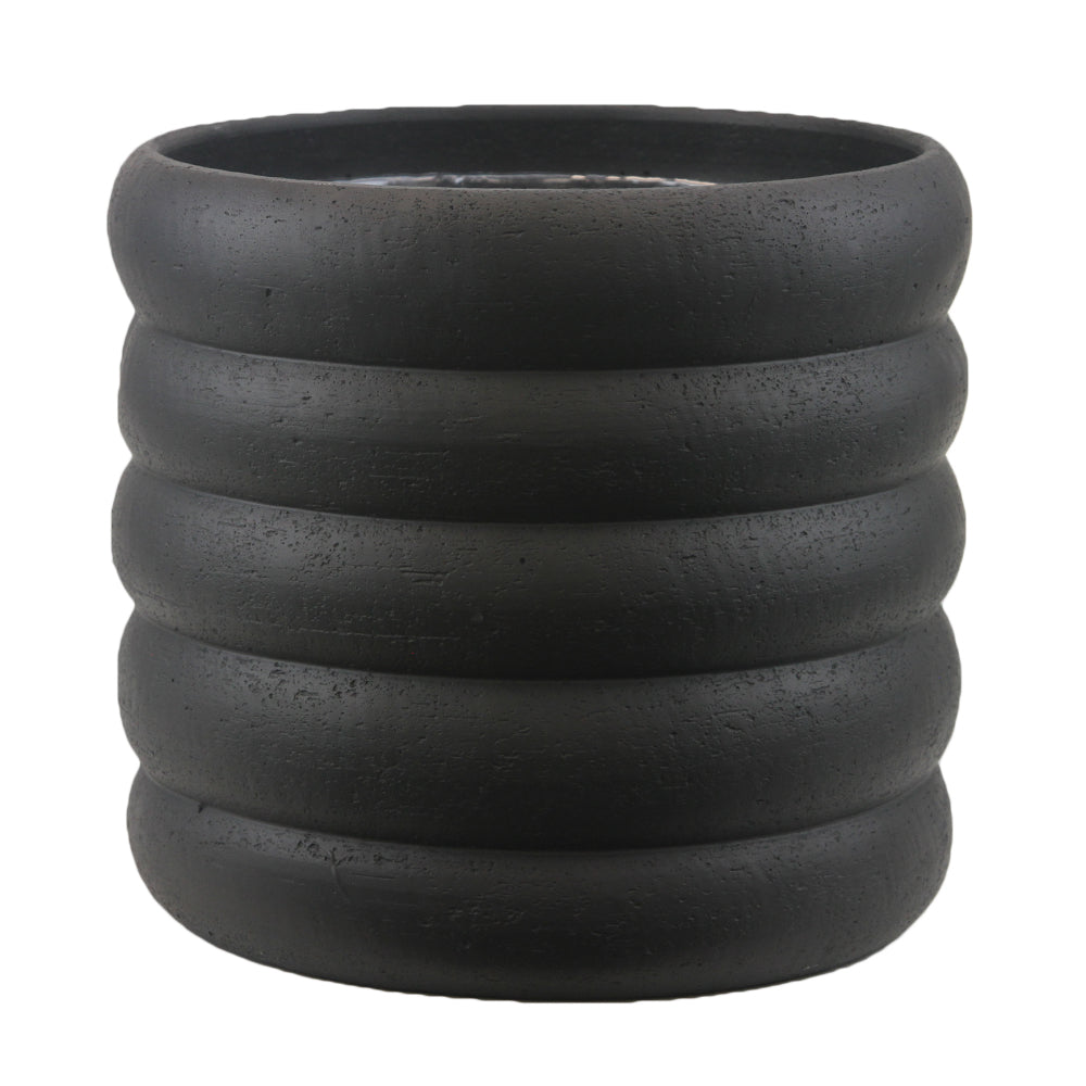 Pot de fleurs arrondi en terre cuite