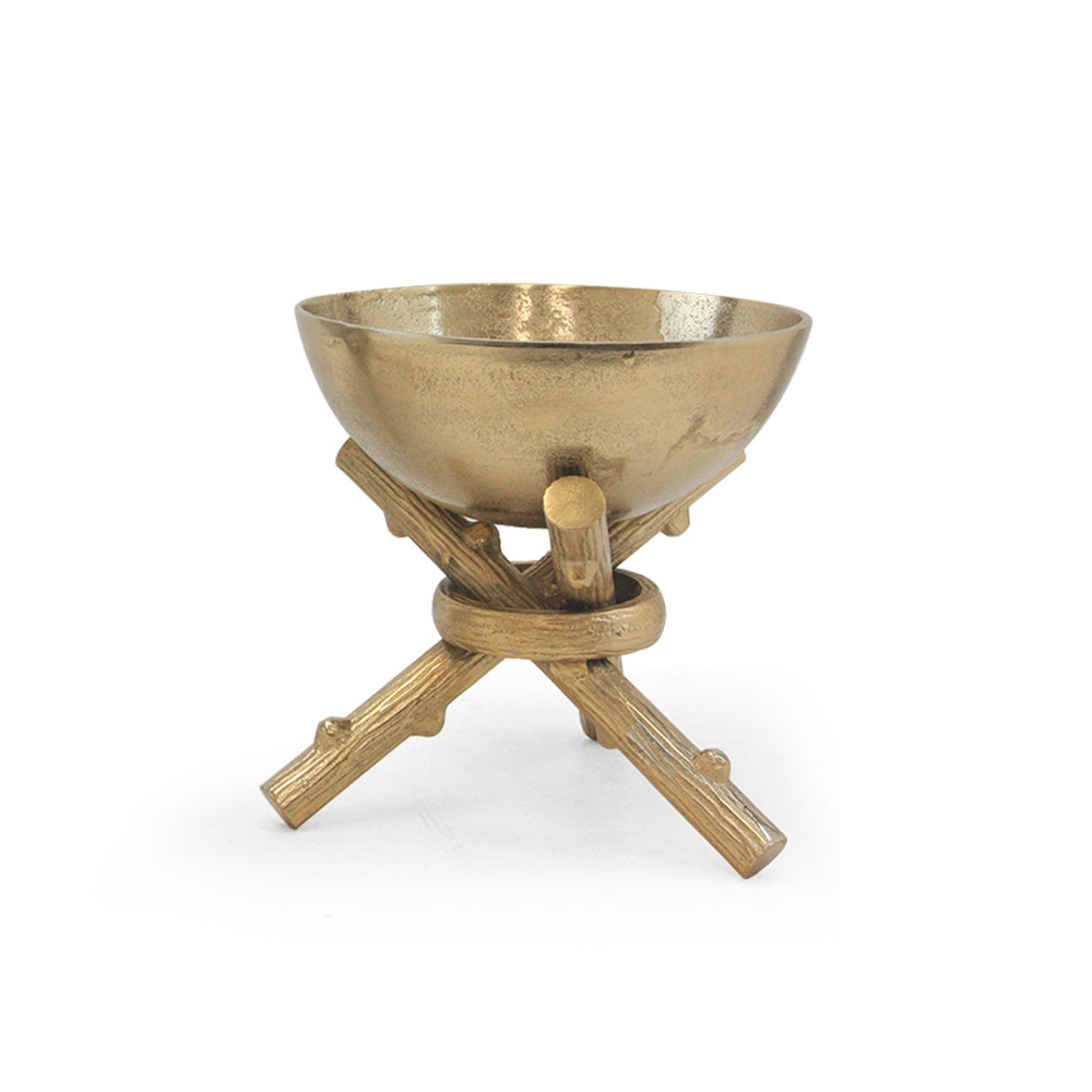 Bol en métal pour feu de camp sur support