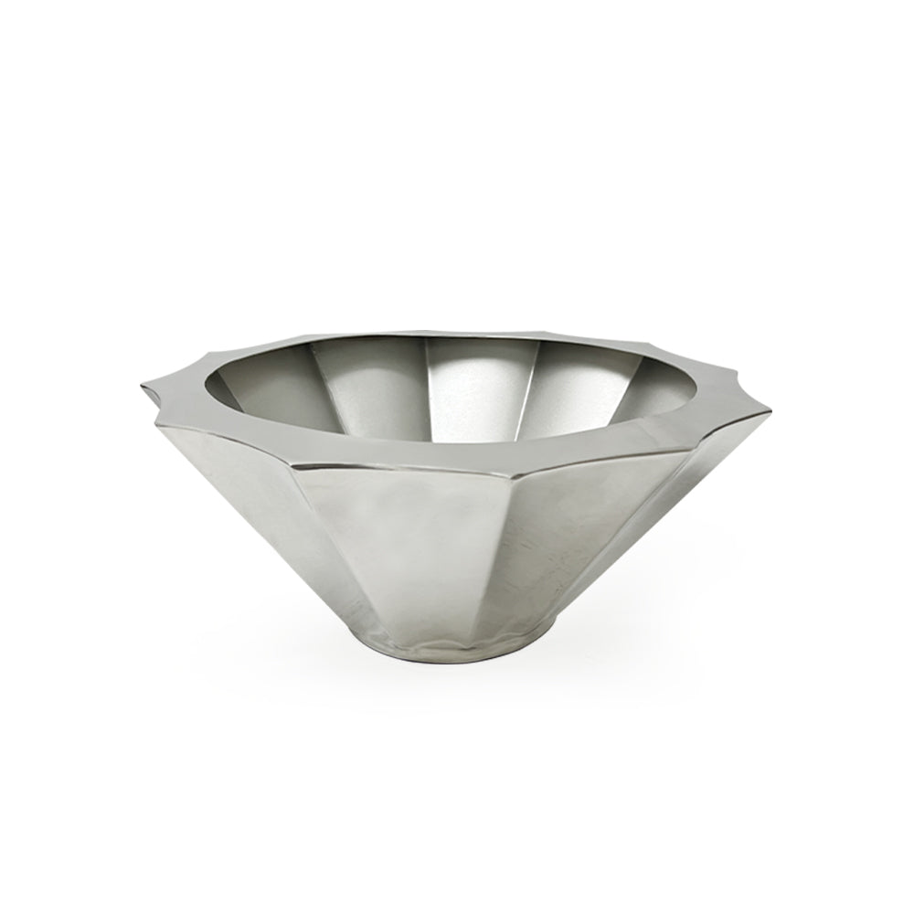 Pot de fleurs géométrique au sol