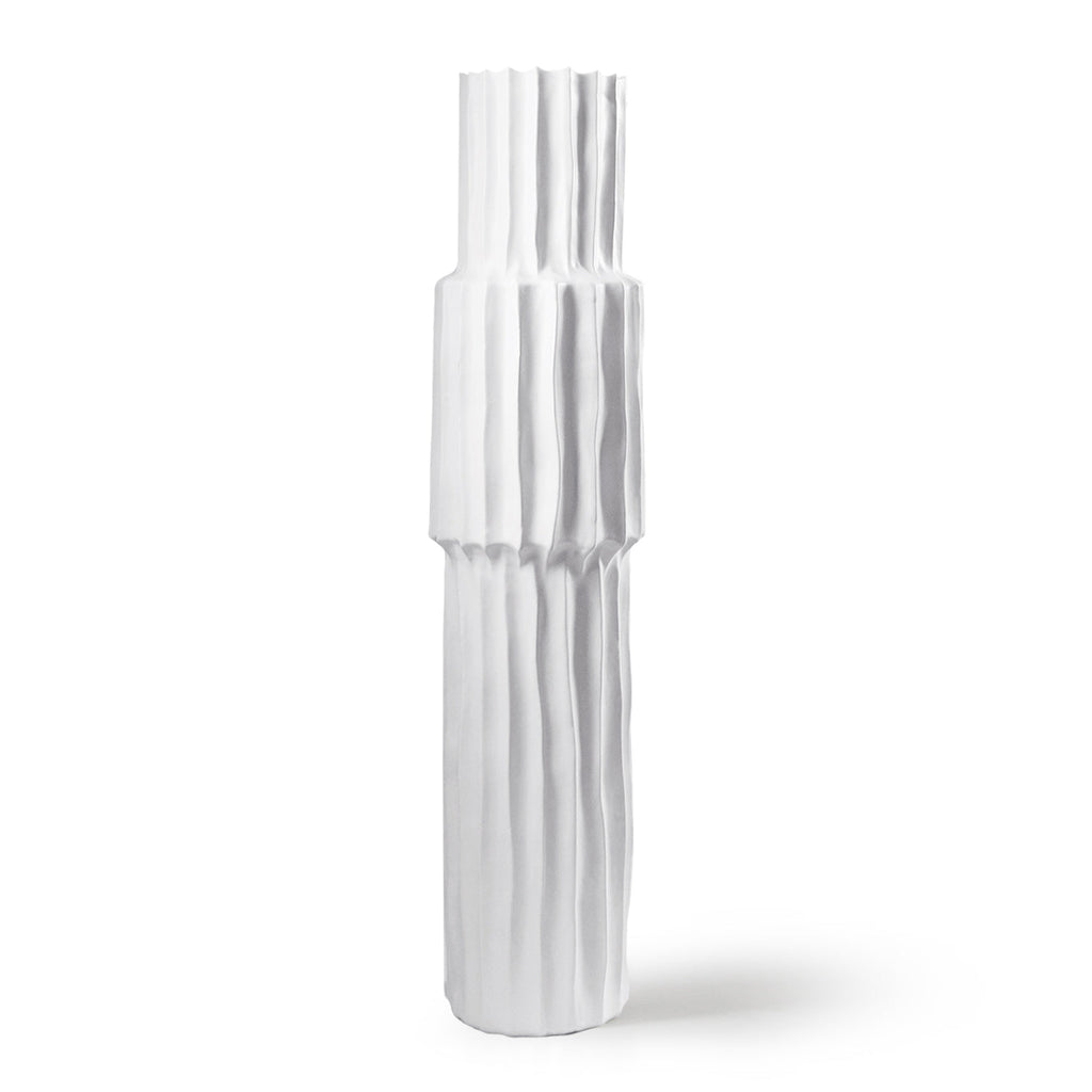 Grands vases de sol cannelés/nervurés