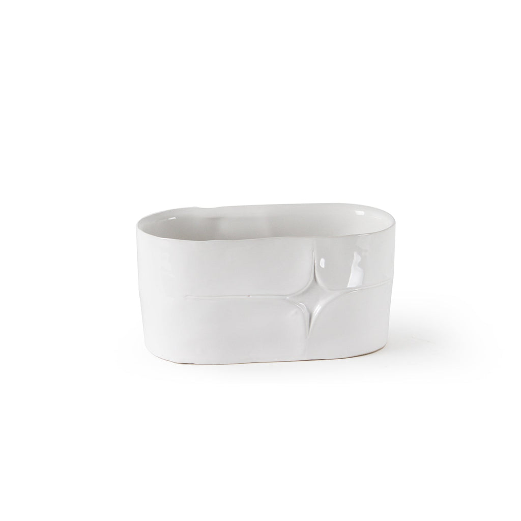 Pot décoratif ovale en céramique