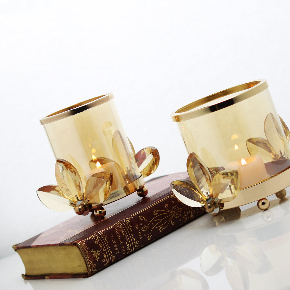 Porte-bougie votive en cristal