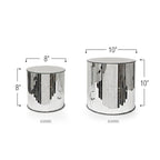 Support de table en verre miroir