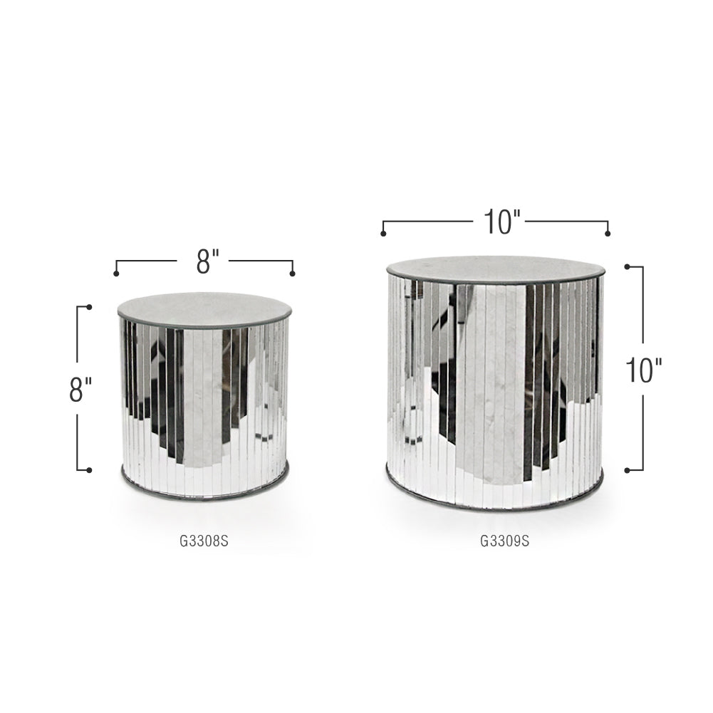 Support de table en verre miroir