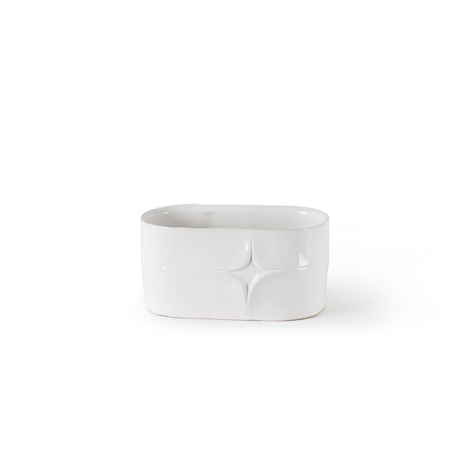 Pot décoratif ovale en céramique