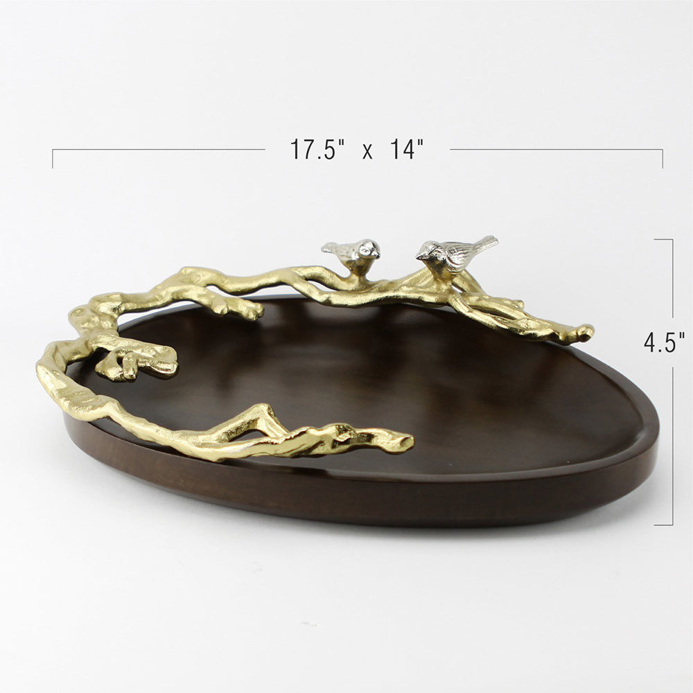 Bol en bois sur support métallique