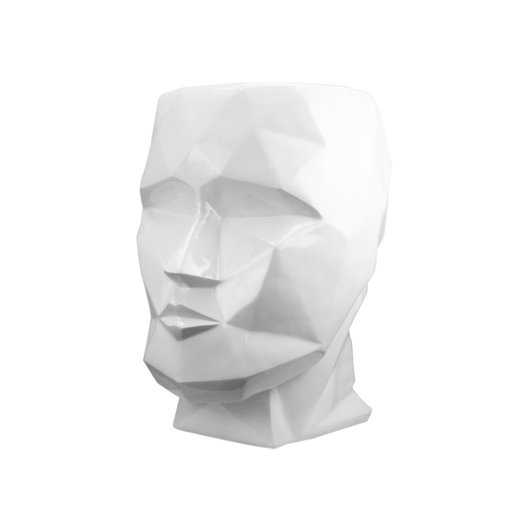 Sculpture de visage cubiste / Jardinière