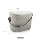 Pouf/Repose-pieds gris chiné