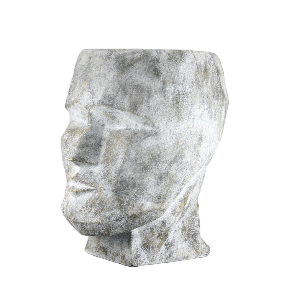 Sculpture de visage cubiste / Jardinière