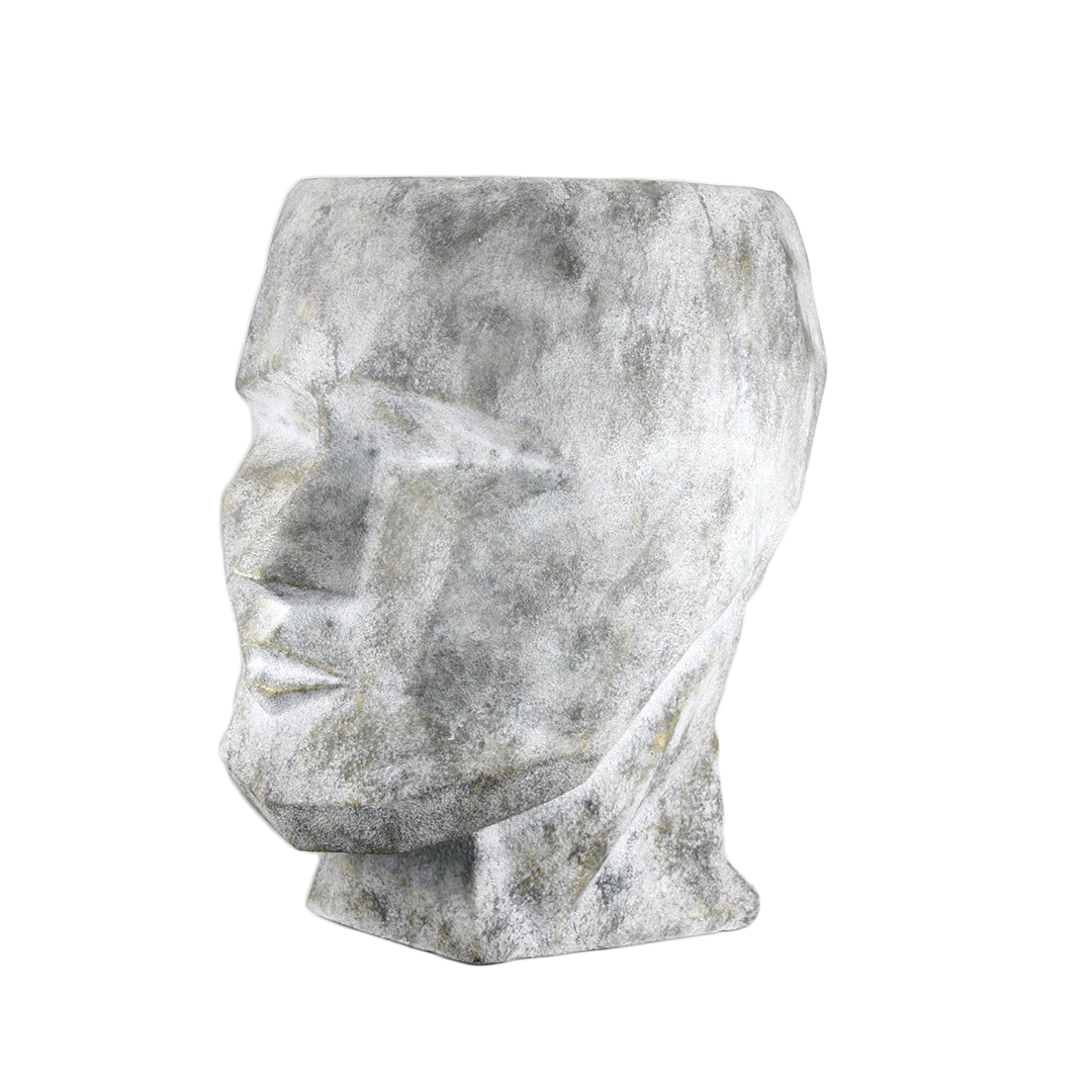 Sculpture de visage cubiste / Jardinière