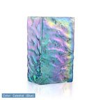 Vase rectangulaire en verre irisé