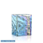 Vase rectangulaire en verre irisé