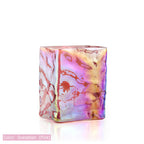 Vase rectangulaire en verre irisé