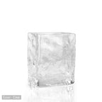 Vase rectangulaire en verre irisé