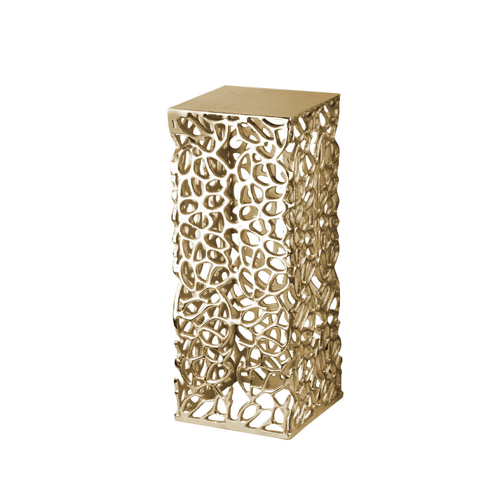 Socle d'exposition en forme de brindille métallique