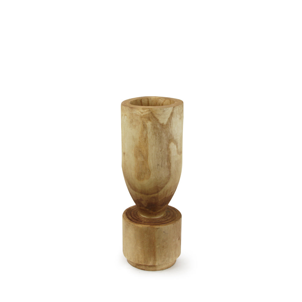 Vase sculptural en bois