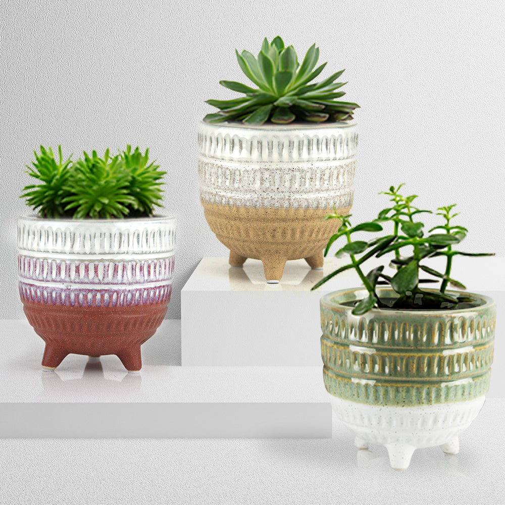 Pot et jardinière en céramique de style bohème