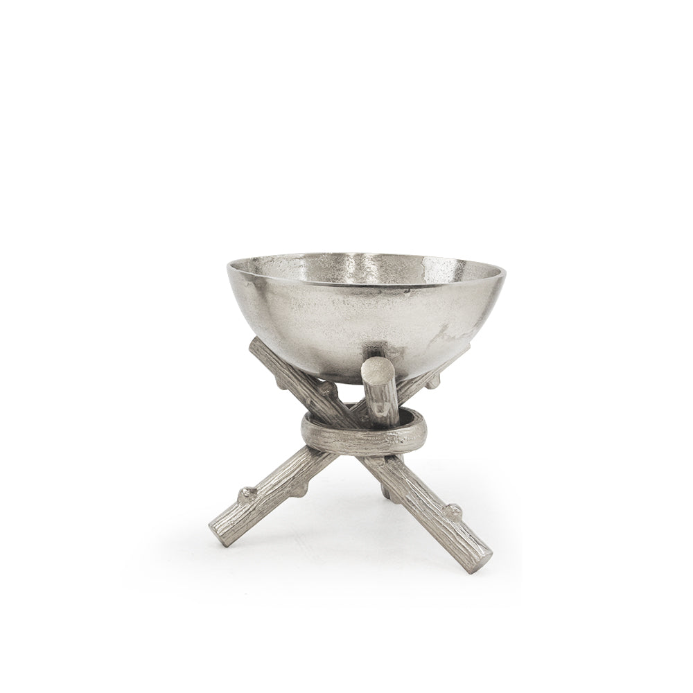 Bol en métal pour feu de camp sur support