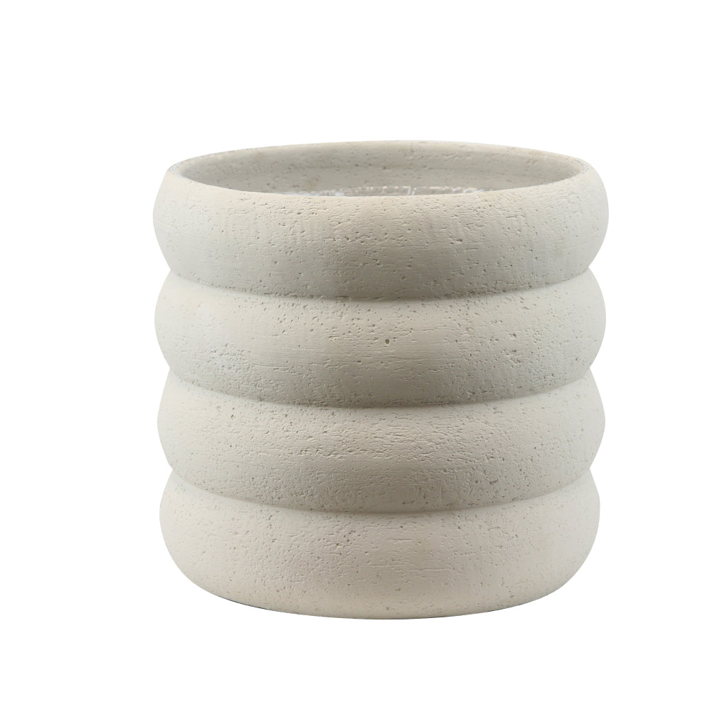 Pot de fleurs arrondi en terre cuite