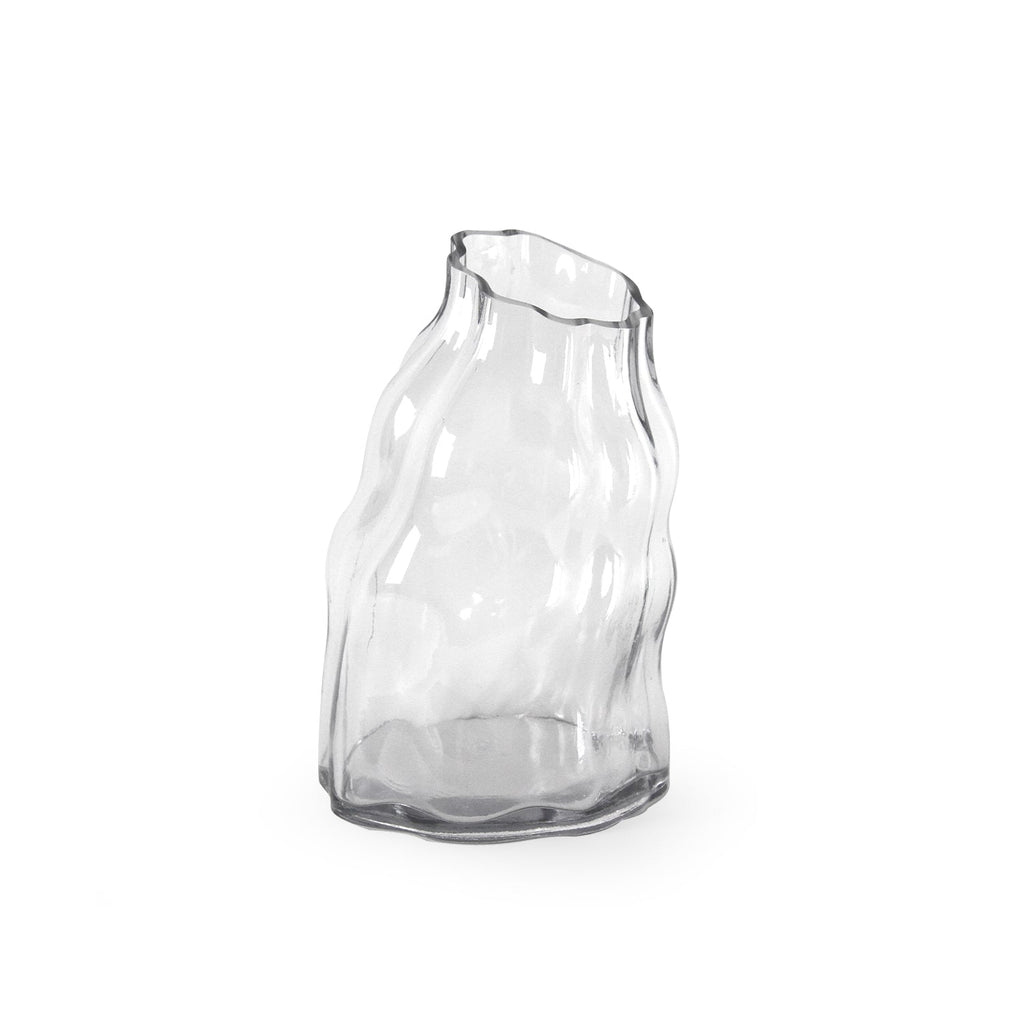 Vase en verre à tour penchée