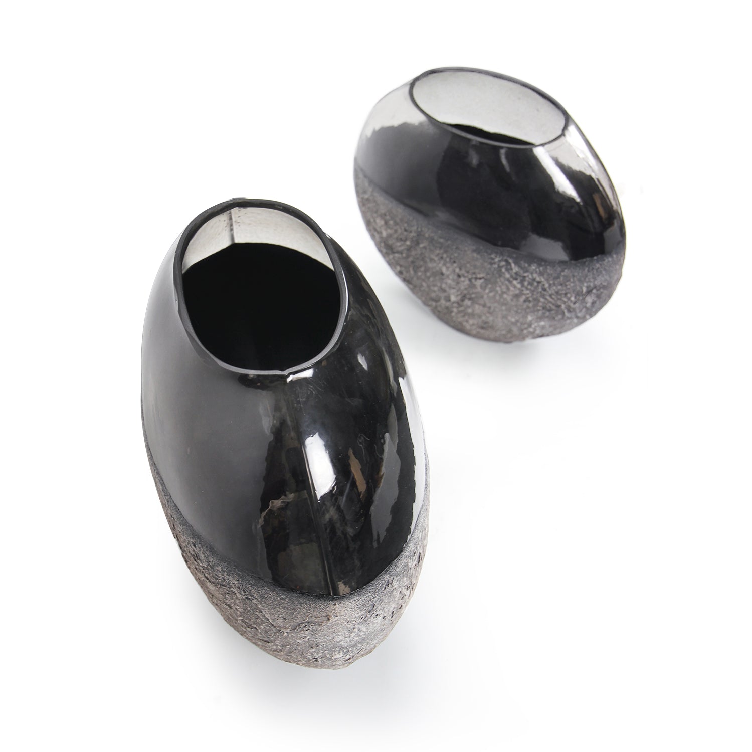 Vase décoratif en verre lunaire