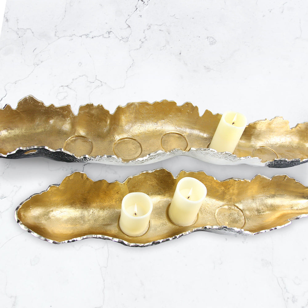 Bougeoir en forme de plateau glaciaire