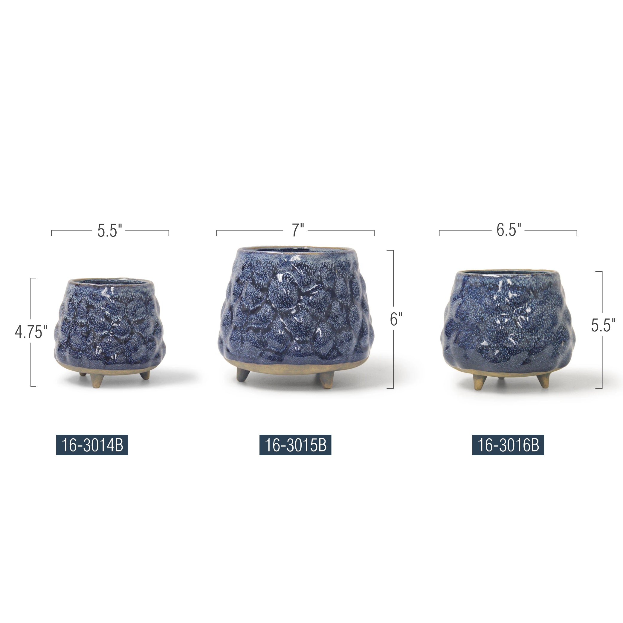 Pot en céramique trépied